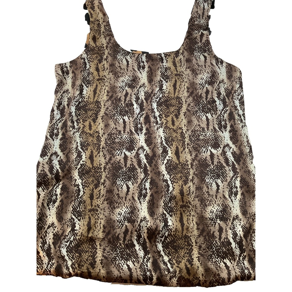 NWT‎ Sunny Leigh Reversible Tank Top, Cheetah Print, Size Medium I71